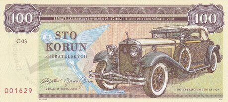 100 Korun 2020 Isotta Fraschini Tipo 8A 1929